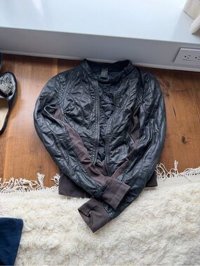 Broaden quilted lamb leather jacket